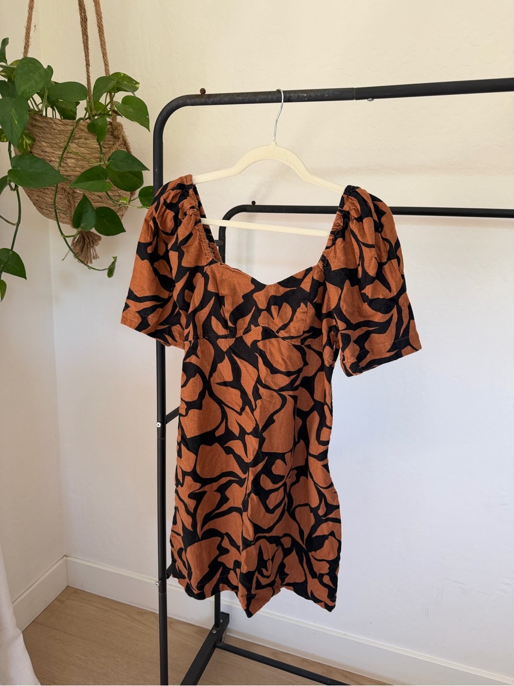 a new day Rust and Black Mini Dress